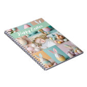 Schattigee moderne paascollage Pastel plakboek fot Notitieboek (Rechterzijde)