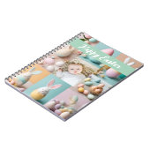 Schattigee moderne paascollage Pastel plakboek fot Notitieboek (Linkerzijde)