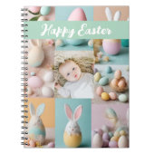 Schattigee moderne paascollage Pastel plakboek fot Notitieboek (Voorkant)