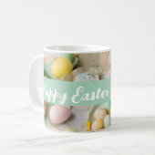 Schattigee moderne paascollage plakboek foto koffiemok (Voorkant links)