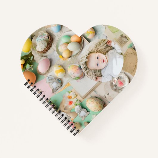 Schattigee moderne paascollage plakboek foto notitieboek (Voorkant)