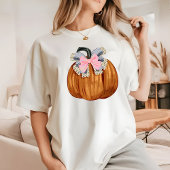 Schattigee Moderne Pompoen Halloween Vrouwen Stijl T-shirt