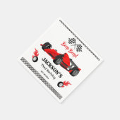 Schattigee moderne Red Racing Car 3e verjaardagsfe Servet (Hoek)