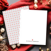 Schattigee moderne rode harten & XO's aangepaste n Notitiekaartje