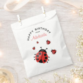 Schattigee moderne rode lieveheersbeestje Happy Bi Bedankzakje (Geknipt)