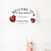 Schattigee moderne rode lieveheersbeestje Welkom o Spandoek (Insitu)