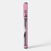 Schattigee moderne roze teckel hondenkunst iPhone hoesje (Linkerkant)