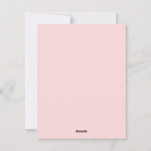 Schattigee moderne roze vrolijke en heldere kerstf feestdagenkaart (Achterkant)