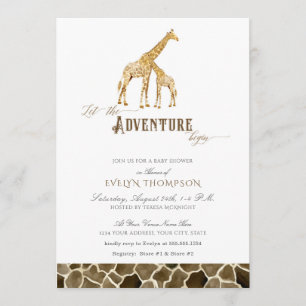 Schattigee moderne Safari Adventure Baby shower Gi Kaart