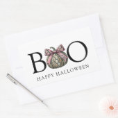 Schattigee moderne slangenhuid pompoen met roze st rechthoekige sticker (Envelop)