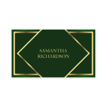 Schattigee moderne smaragdgroen en gouden professi