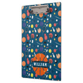 Schattigee moderne sportkampioen gepersonaliseerd  klembord (Links)