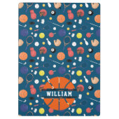 Schattigee moderne sportkampioen gepersonaliseerd  klembord (Achterkant)