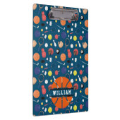 Schattigee moderne sportkampioen gepersonaliseerd  klembord (Rechts)