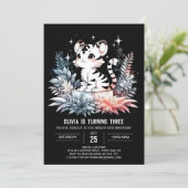 Schattigee moderne tijgerverjaardag kaart (Staand voorkant)