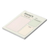 Schattigee moderne  Todo-lijst Notitieblok (Linkerzijde)