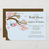 Schattigee moderne Tortelduifjes bruidsdouche uitn Kaart (Voorkant / Achterkant)