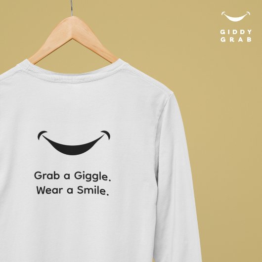 Schattigee moderne typografie Giggle & Smile Eenvo T-shirt