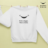 Schattigee moderne typografie Smile Simple White Trui