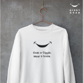 Schattigee moderne typografie Smile Simple White Trui