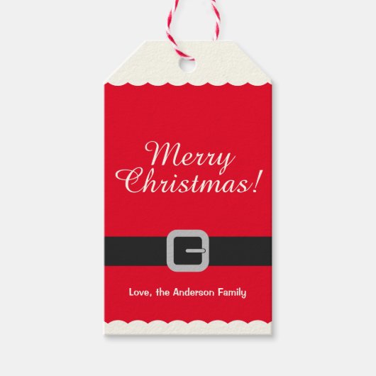 Schattigee Moderne Vakantie Kerstmis Cadeaulabel (Voorkant)