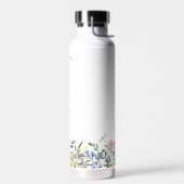 Schattigee moderne Waterverf bloemenwit en Paarse Waterfles (Links)