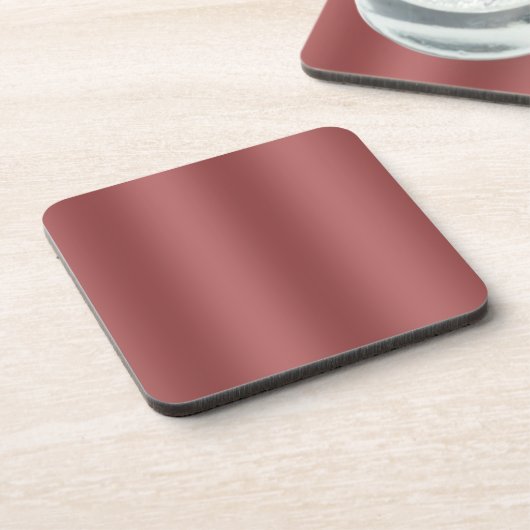Schattigee moderne Waterverf gradiënt effen rode k Bier Onderzetter (Linkerzijde)