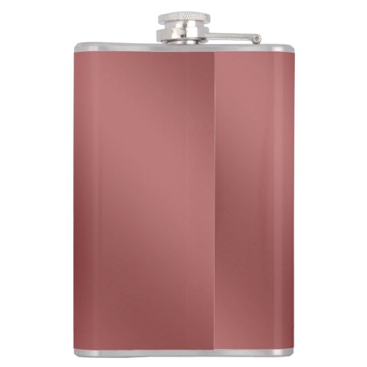 Schattigee moderne Waterverf gradiënt effen rode k Heupfles (Achterkant)