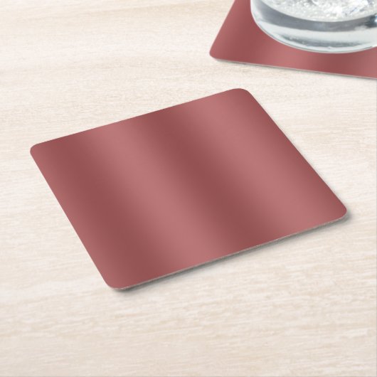 Schattigee moderne Waterverf gradiënt effen rode k Kartonnen Onderzetters (Schuin)