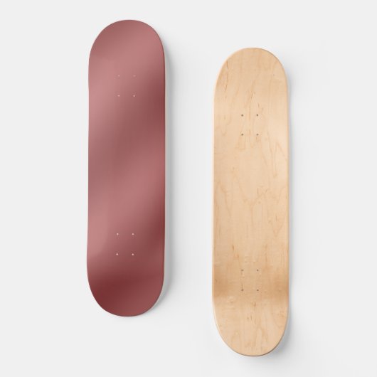 Schattigee moderne Waterverf gradiënt effen rode k Persoonlijk Skateboard (Voorkant)