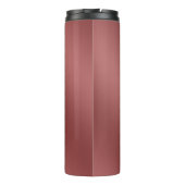 Schattigee moderne Waterverf gradiënt effen rode k Thermosbeker (Achterkant)