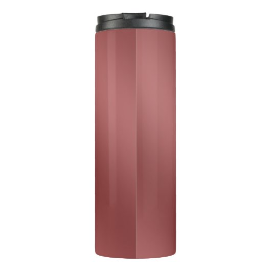 Schattigee moderne Waterverf gradiënt effen rode k Thermosbeker (Achterkant)