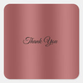 Schattigee moderne Waterverf gradiënt effen rode k Vierkante Sticker (Voorkant)