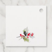 Schattigee moderne Waterverf Meowy kerstboomkatten Bedankjes Labels (Achterkant)