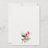 Schattigee moderne Waterverf Meowy kerstboomkatten Feestdagenkaart (Achterkant)