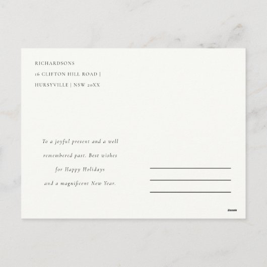 Schattigee moderne Waterverf Meowy kerstboomkatten Feestdagenkaart (Achterkant)