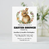 Schattigee Moderne waterverf Paasbrunch konijnenbl Kaart (Staand voorkant)