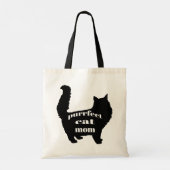 Schattigee moderne zwarte kat moeder tote bag (Achterkant)