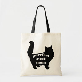 Schattigee moderne zwarte kat moeder tote bag