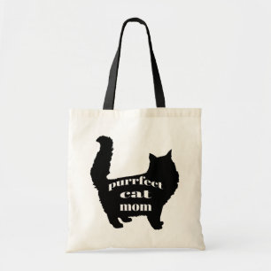 Schattigee moderne zwarte kat moeder tote bag