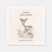 Schattigee moeder Baby herten baby meisje douche s Servet (Voorkant)