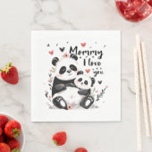 Schattigee moeder Baby Panda Servet (Insitu)