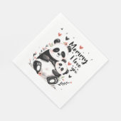 Schattigee moeder Baby Panda Servet (Hoek)