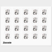 Schattigee moeder Baby Panda Vierkante Sticker (Vel)