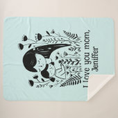 Schattigee moeder & dochter knuffelen Moederdag bl Sherpa Deken (Voorkant (horizontaal))