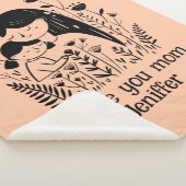 Schattigee moeder & dochter knuffelen Moederdag pe Sherpa Deken (3/4)