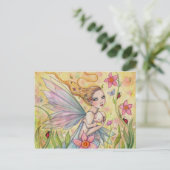 Schattigee Moeder en Baby Fairy Fantasy Illustrati Briefkaart (Staand voorkant)