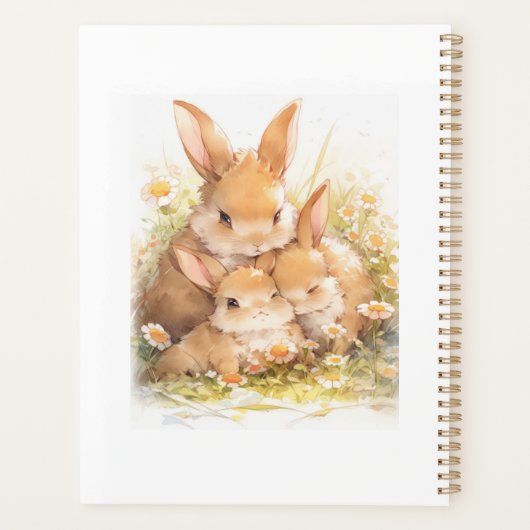 Schattigee Moeder en Baby Konijnen Planner (Achterkant)