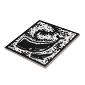 Schattigee moeder en kalf walvissen tegeltje (Zijkant)