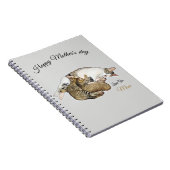 Schattigee Moeder kat en kittens aangepaste notiti Notitieboek (Rechterzijde)